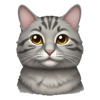 Gray lop-eared tabby cat sticker