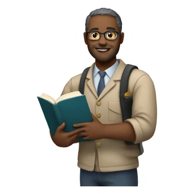 a teacher holding a book sticker