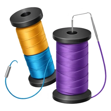 Aguja e hilo sticker