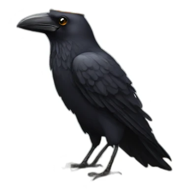 Crow with a Birthday cake sticker