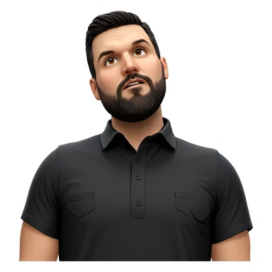 bearded boy in black shirt sticker