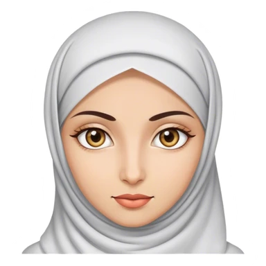Fair skin Muslim woman clear eyes sticker