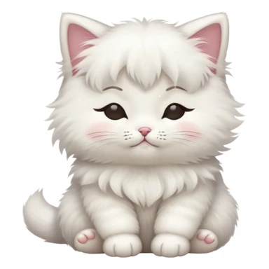 Meimei kitten sitting with eyes closed sticker