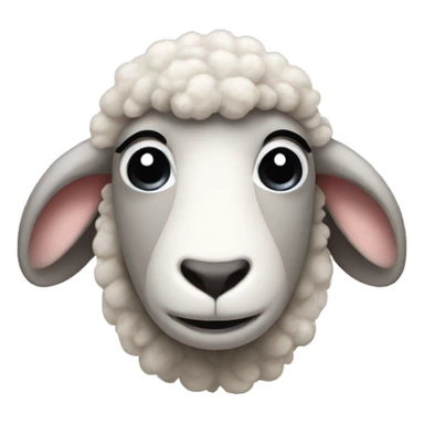 Sheep raising an eyebrow sticker