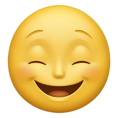 yellow emoji face with a big grin and closed eyes sticker