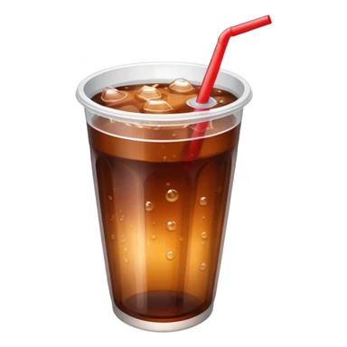 Soft drink in plastic cup sticker
