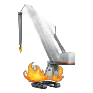 Crane en feu sticker