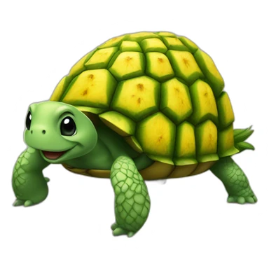 Ananas sur tortue sticker