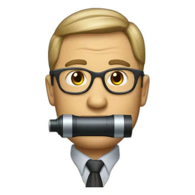 giles avec son appareil photo qui ressemble à un mégaphone sticker