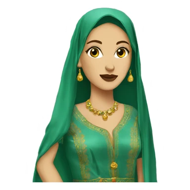 Women dress Algerian culture sticker