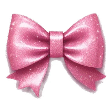Pink glitter bow sticker
