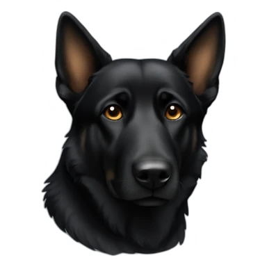 black-GermanShepard-dog sticker