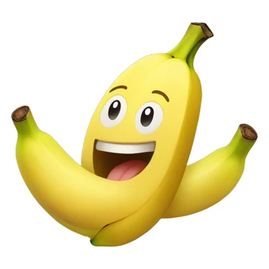 Banana and happy face  sticker
