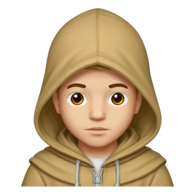 Moreno greñudo con capucha sticker