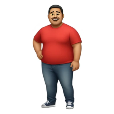 Fat latino Guy with red pants sticker