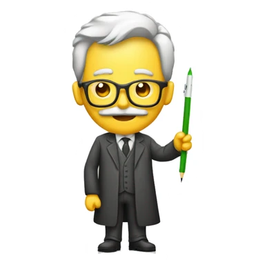 profesor con un papel y un bolígrafo  sticker