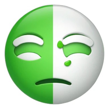 Cœur vert et blanc sticker