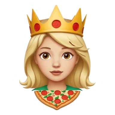 Blonde pizza queen with sharp features  sticker