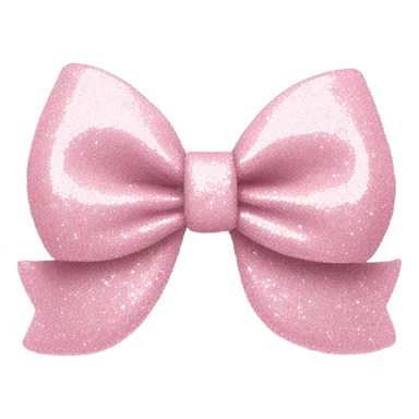 a coquette light pink glitter bow sticker