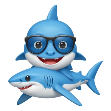 baby sharks wearing sunglasses  sticker