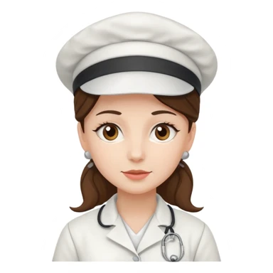 victorian nurse in a flat-toon style sticker