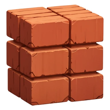 Two red bricks stacked on top of each other sticker
