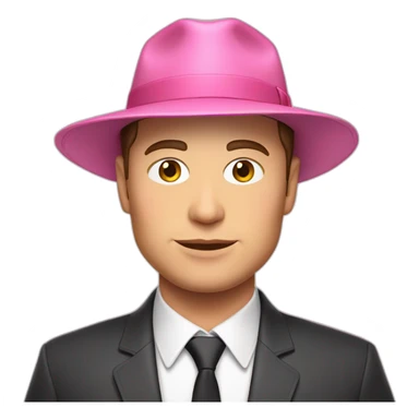 elon musk pink hat office boy sticker
