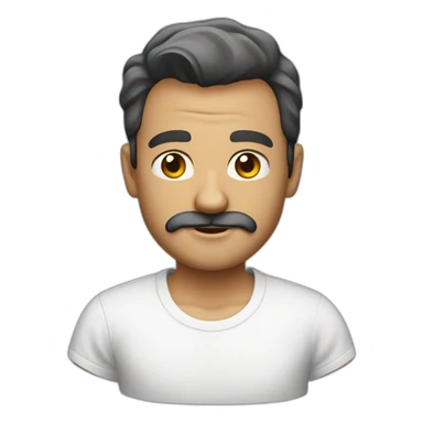 johny ives with white tshirt sticker