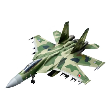SU-35 Jet - Sukhoi (Model Year: 2020) (Iconic colour: Camouflage green) sticker