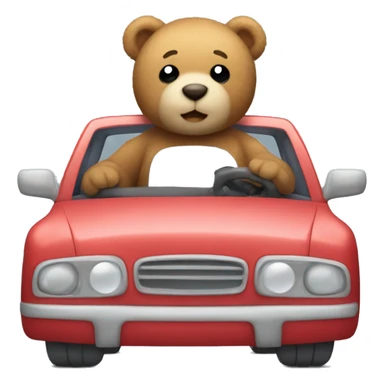 teddy bear in a car sticker