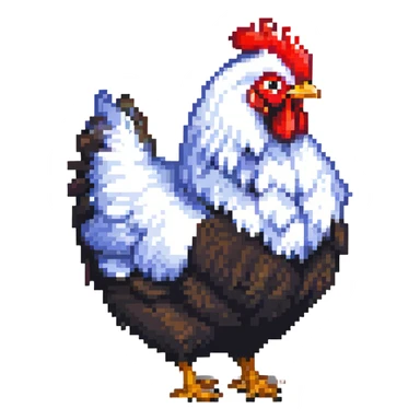 fluffy hen sticker