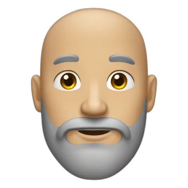 bald angy man with beard sticker