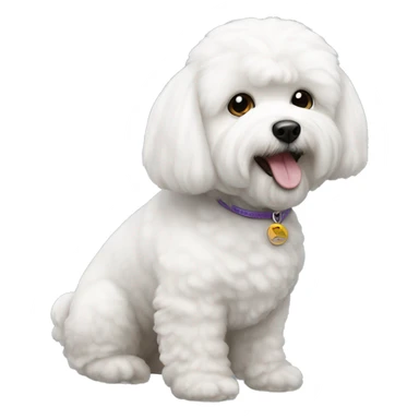 make a bichon frise dog sticker