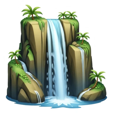 water falls different type natural water sources sticker