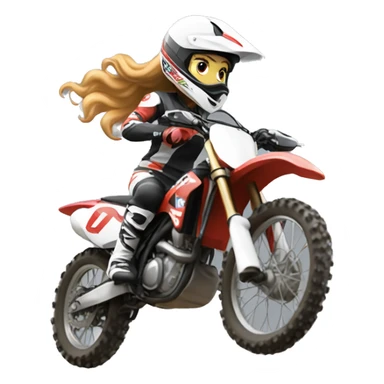 Strawberry blonde motocross women sticker