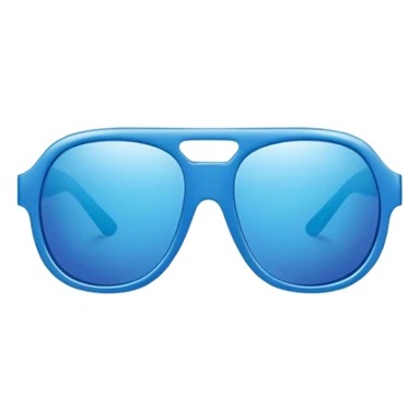 Blue sun glasses, front view, no face, no head sticker