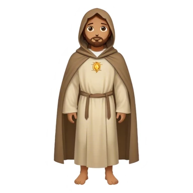 jesus christ in a cloak and hoodie fullbody sticker