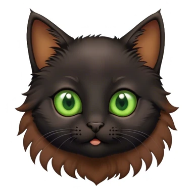 Black kitten with poo sticker