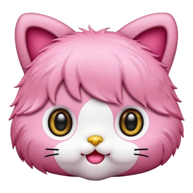 Fait un emoji comme hello kitty à la perfection en rose stp sticker