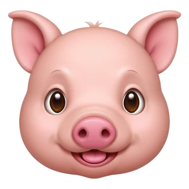 brown cute minipig sticker