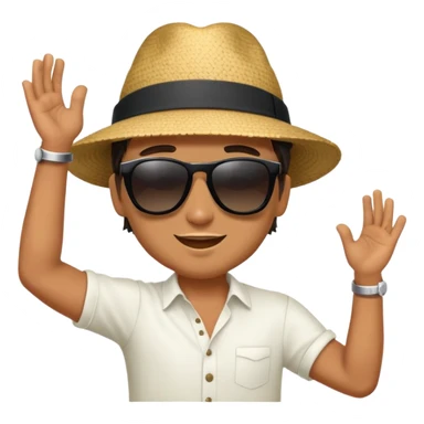 Man walking and dancing sticker