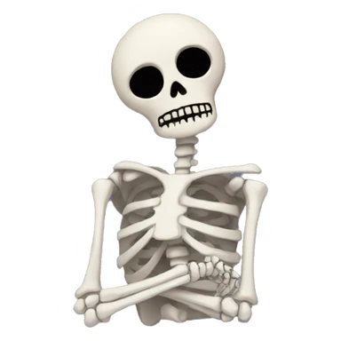 Sad skeleton  sticker