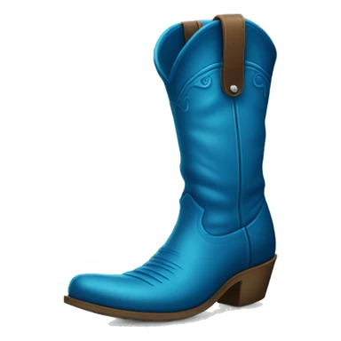 Cowboy boot in blue sticker
