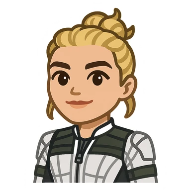 twitter emoji style yelena belova played by florence pugh, marvel superhero sticker