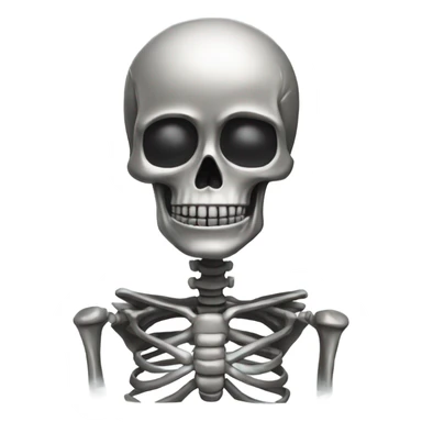 Skeleton made out of metal sticker