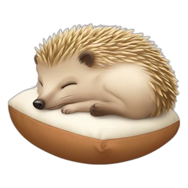 cute-sleep-hedgehog-on-his-pillow sticker