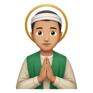 an Algerian man praying,  sticker