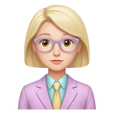 teacher in a pastel suit sticker