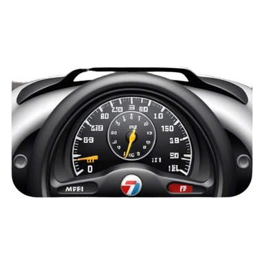 An icon showing a racing game interface, inspired by Grand Turismo. The design features a garage with a selection of high-performance cars, along with race track visuals in the background. Speedometer, lap timer, and other HUD elements add to the excitement. Transparent background sticker