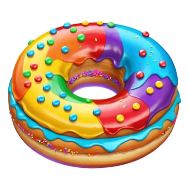 amazing rainbow donut sticker